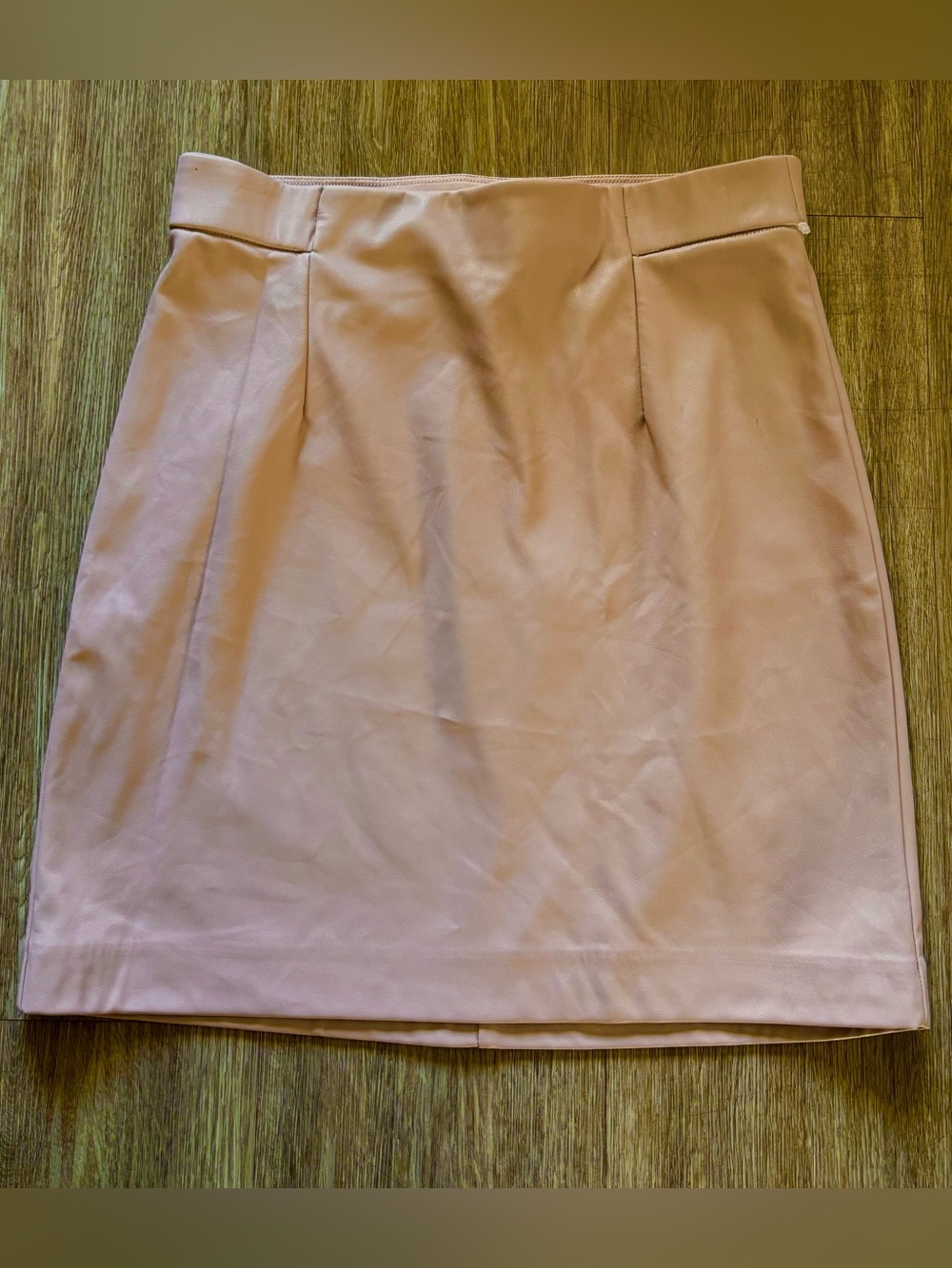 Dynamite Light Mauve Faux-Leather Mini Skirt